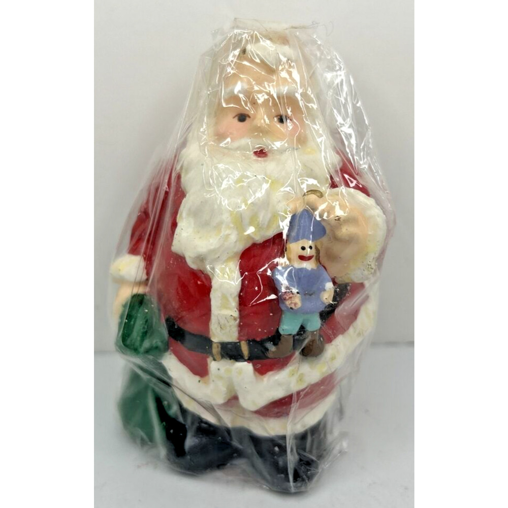 Vintage‎ Santa Claus Christmas Candle New in Packaging 4" SKU H703